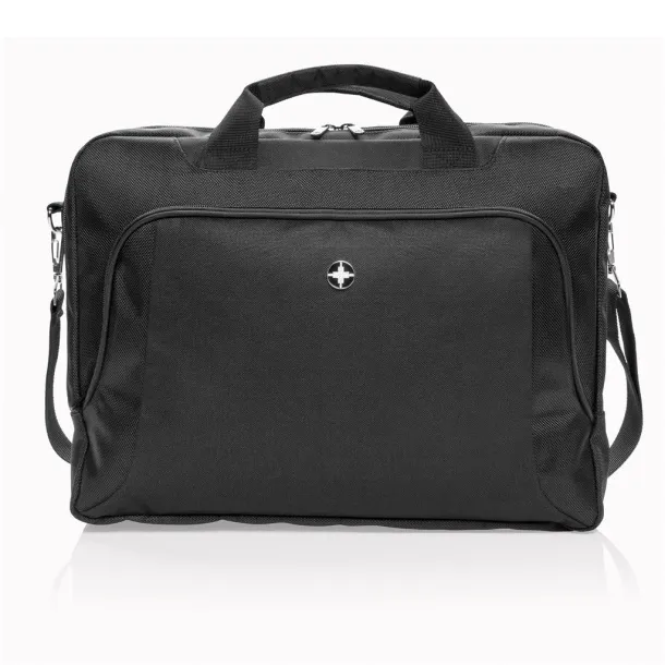  Swiss Peak deluxe 15.6” laptop bag - Swiss Peak Black 