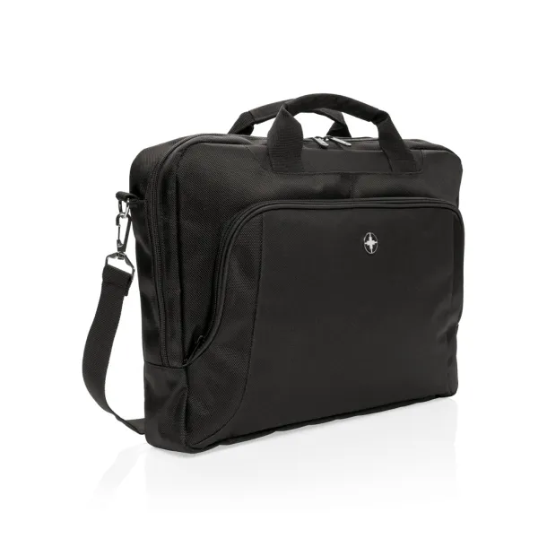  Swiss Peak deluxe 15.6” laptop bag - Swiss Peak Black 