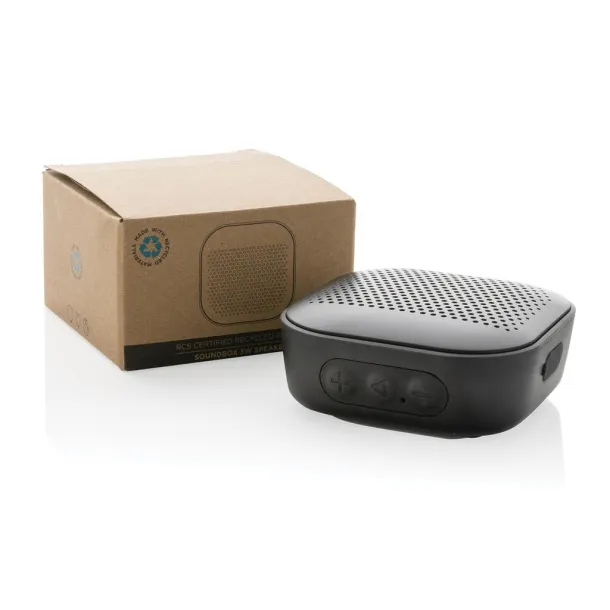  RCS recycled plastic Soundbox 3W speaker - XD Collection Black 