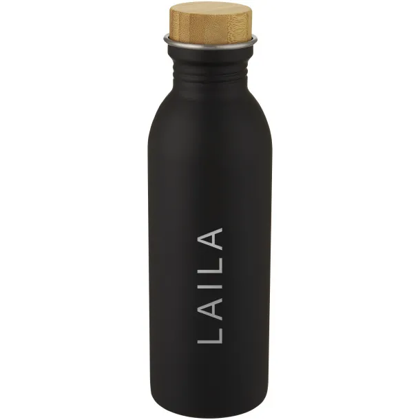 Kalix 650 ml stainless steel sport bottle Solid black