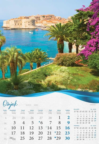  "BISERNA DALMACIJA" color calendar Color