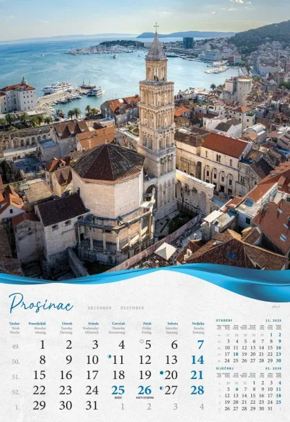  "BISERNA DALMACIJA" color calendar Color