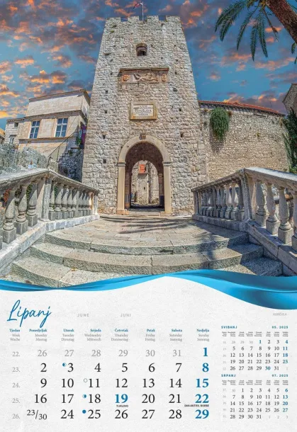  "BISERNA DALMACIJA" color calendar Color