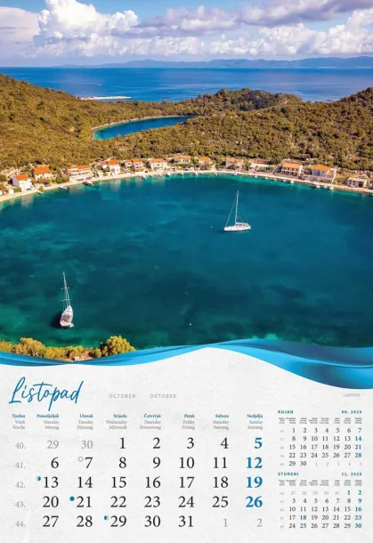  "BISERNA DALMACIJA" color calendar Color