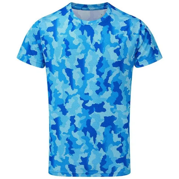  Majica kratkih rukava kamuflažnog stila - TriDri Camo Sapphire #6BC9F9
