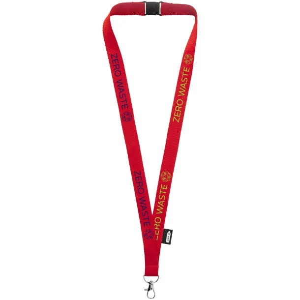 Tom recycled PET lanyard with breakaway closure Red