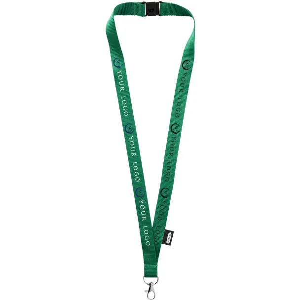 Tom recycled PET lanyard with breakaway closure Green