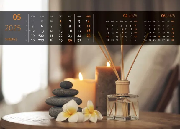  "JUST RELAX" color calendar Color