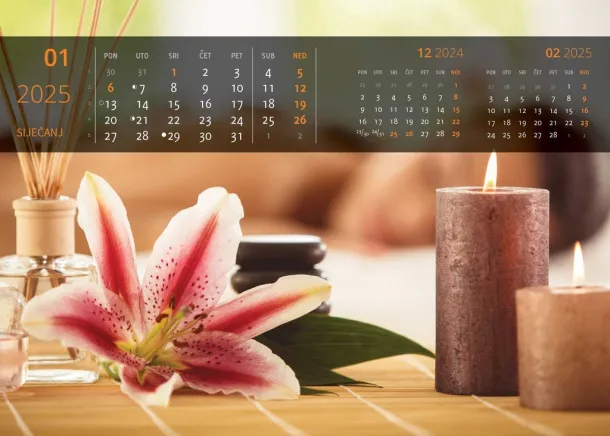  "JUST RELAX" color kalendar Color