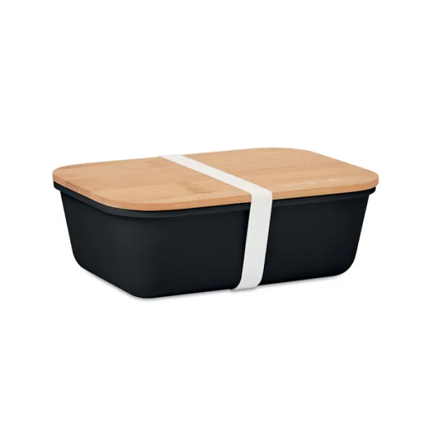 THRUSDAY Lunch box with bamboo lid Black