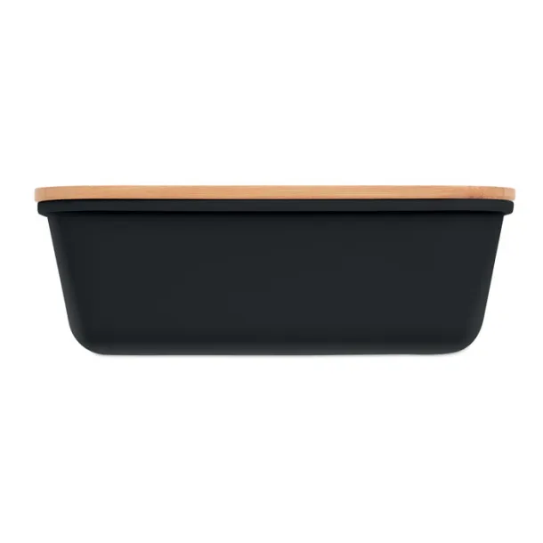 THRUSDAY Lunch box with bamboo lid Black