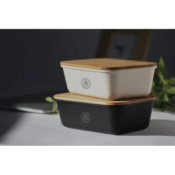 THRUSDAY Lunch box with bamboo lid Black