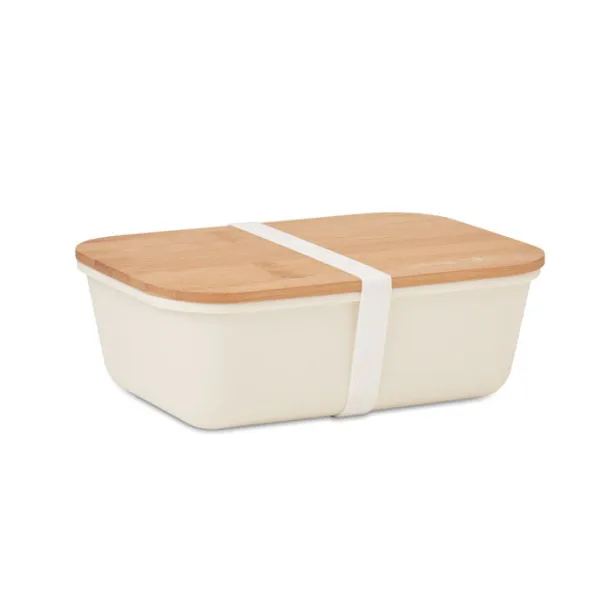 THRUSDAY Lunch box with bamboo lid Beige