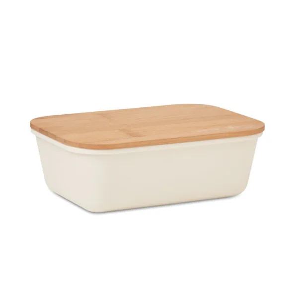 THRUSDAY Lunch box with bamboo lid Beige