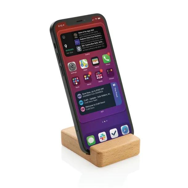  Bamboo phone stand - XD Collection Brown 