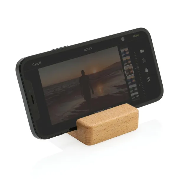  Bamboo phone stand - XD Collection Brown 