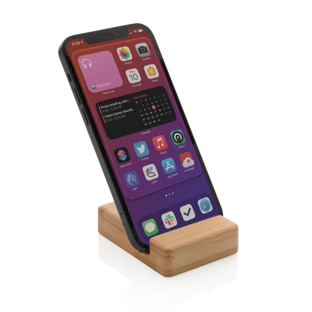  Bamboo phone stand - XD Collection Brown 