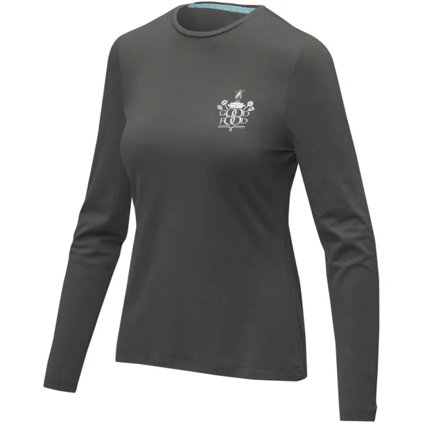 Ponoka long sleeve women's GOTS organic t-shirt - Elevate NXT Storm grey