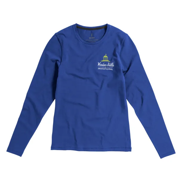 Ponoka long sleeve women's GOTS organic t-shirt - Elevate NXT Blue