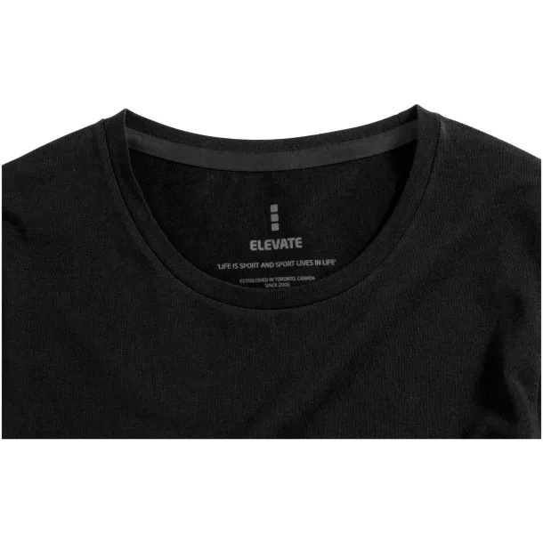 Ponoka long sleeve women's GOTS organic t-shirt - Elevate NXT Solid black