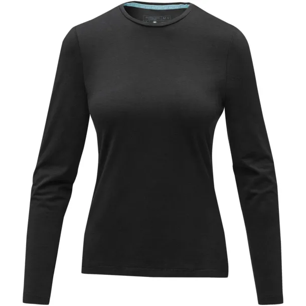 Ponoka long sleeve women's GOTS organic t-shirt - Elevate NXT Solid black