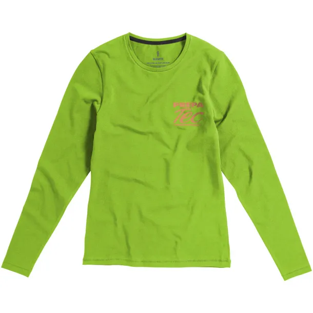 Ponoka long sleeve women's GOTS organic t-shirt - Elevate NXT Apple Green