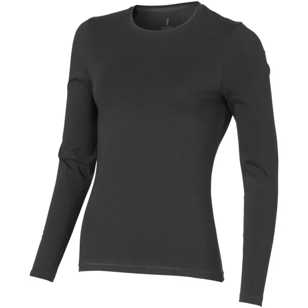 Ponoka long sleeve women's GOTS organic t-shirt - Elevate NXT Anthracite