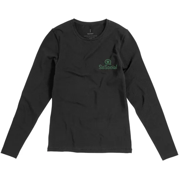 Ponoka long sleeve women's GOTS organic t-shirt - Elevate NXT Anthracite