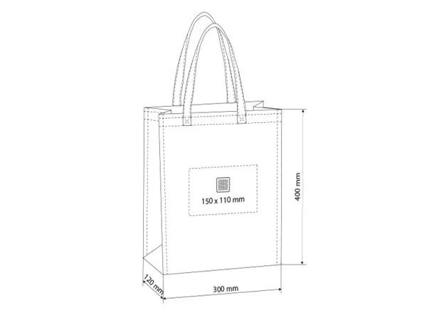 PLAZA non woven laminated shopping bag - BRUNO Black