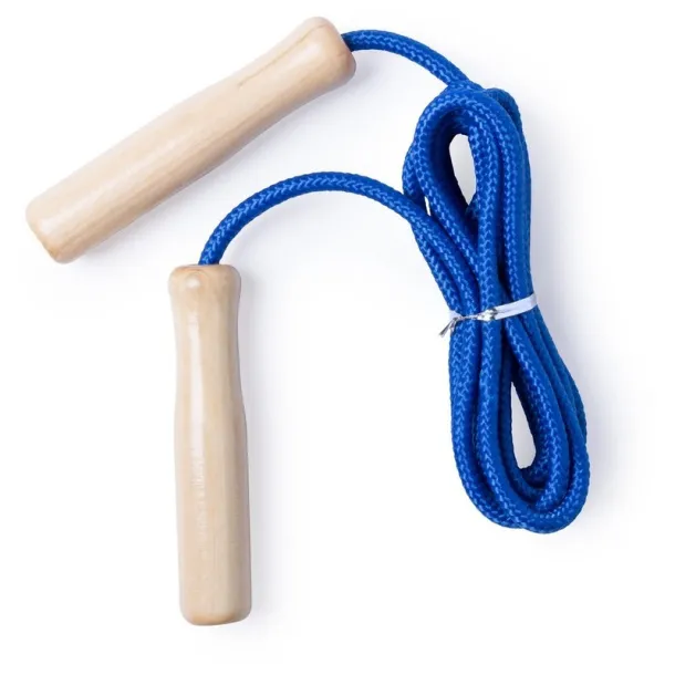  Skipping rope with wooden handles blue