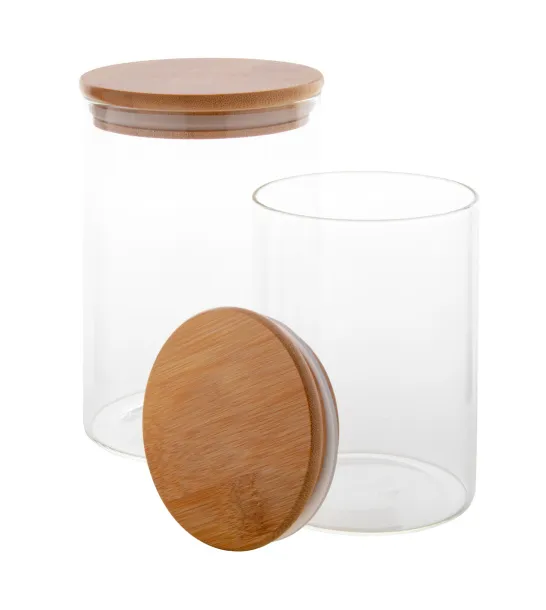 Momomi XL glass storage jar Transparent Natural