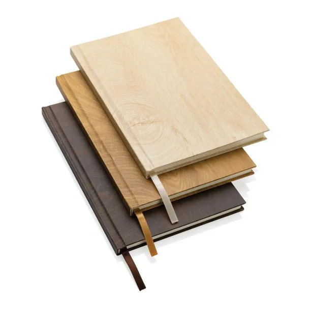  Kavana wood print A5 notebook - XD Collection brown 