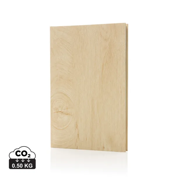  Kavana wood print A5 notebook - XD Collection light brown