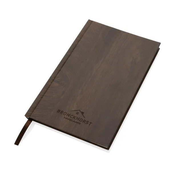  Kavana wood print A5 notebook - XD Collection brown 