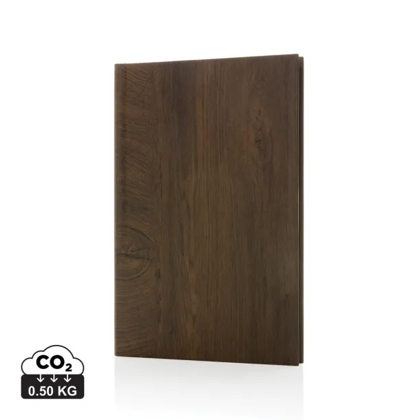  Kavana wood print A5 notebook - XD Collection dark brown