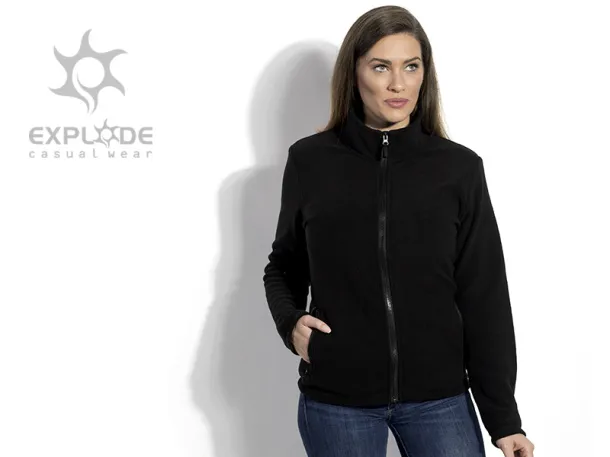 GLECHER LADY women’s polar fleece sweatshirt - EXPLODE Black