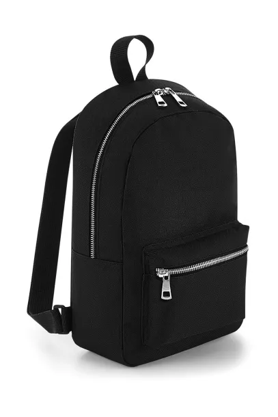  Metallic Zip Mini Backpack - Bagbase Black Vino