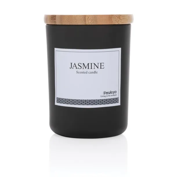  Ukiyo deluxe scented candle with bamboo lid - Ukiyo Black 