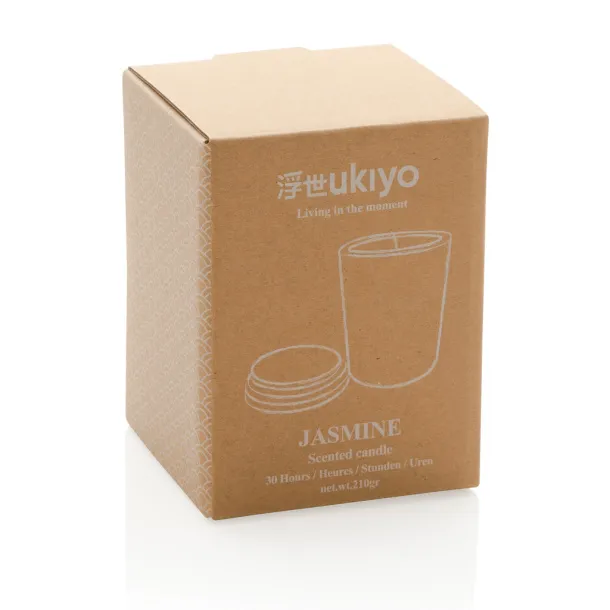  Ukiyo deluxe scented candle with bamboo lid - Ukiyo Black 