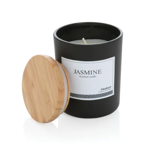  Ukiyo deluxe scented candle with bamboo lid - Ukiyo Black 