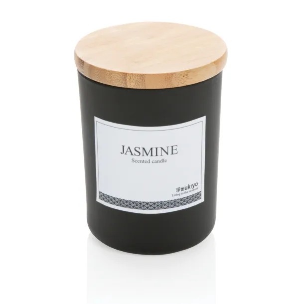  Ukiyo deluxe scented candle with bamboo lid - Ukiyo Black 