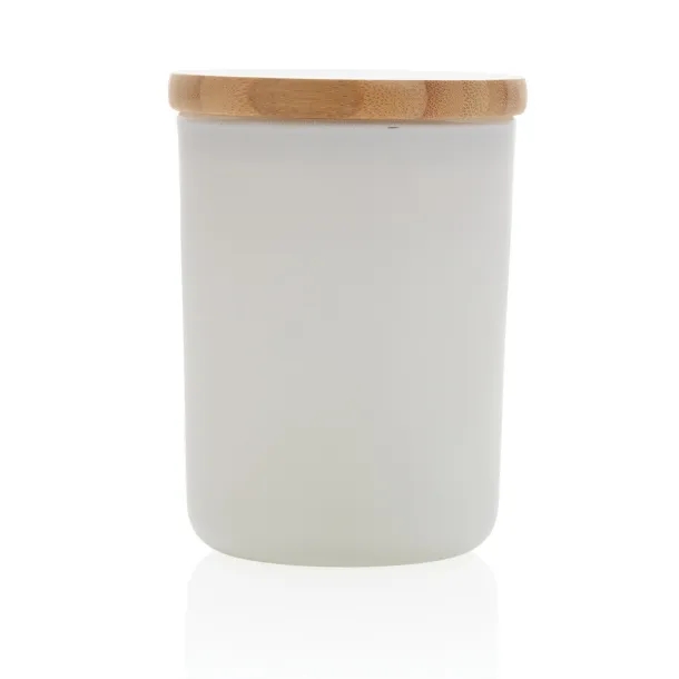  Ukiyo deluxe scented candle with bamboo lid - Ukiyo White 