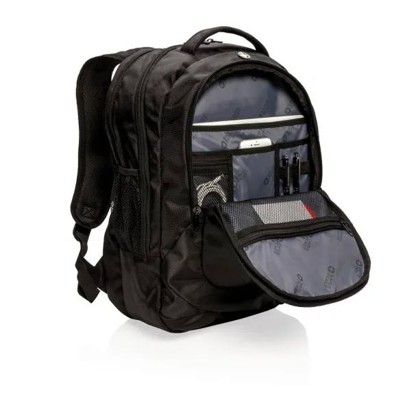  Swiss Peak outdoor laptop backpack - Swiss Peak Black 