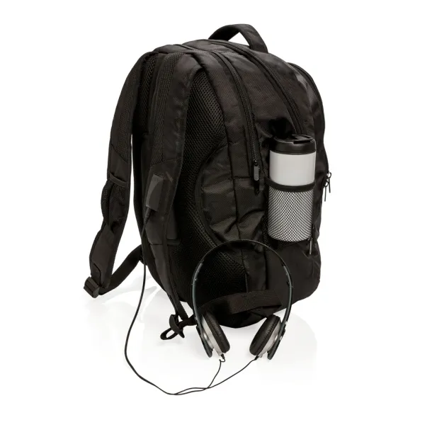  Swiss Peak outdoor laptop backpack - Swiss Peak Black 