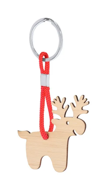 Matcher Christmas keyring, reindeer Natural Red