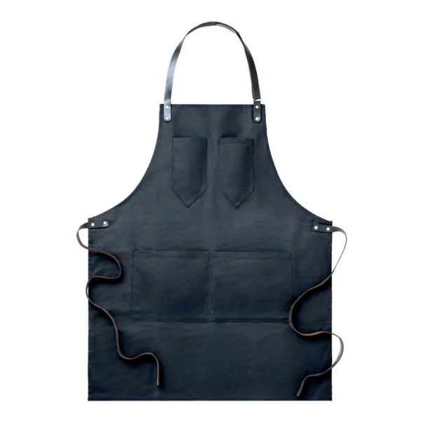 CHEF Apron in leather Black