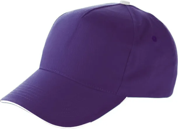 Beau pamučna kapa - 5 panela purple