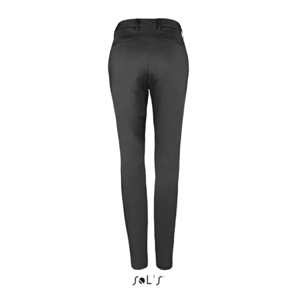  SOL'S JARED WOMEN - SATIN STRETCH TROUSERS - SOL'S Black