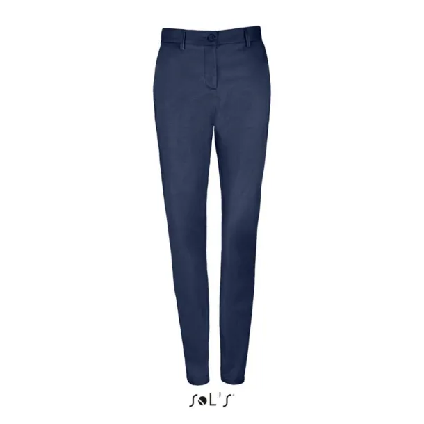  SOL'S JARED WOMEN - SATIN STRETCH TROUSERS - SOL'S French Navy