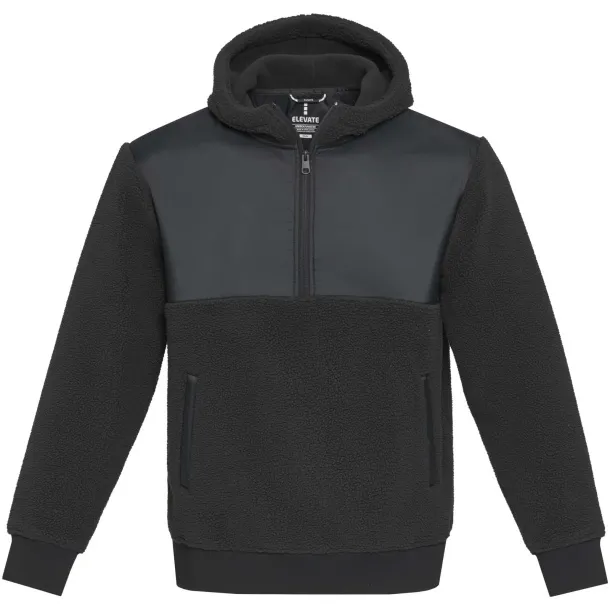Evans unisex recycled sherpa fleece - Elevate NXT Solid black